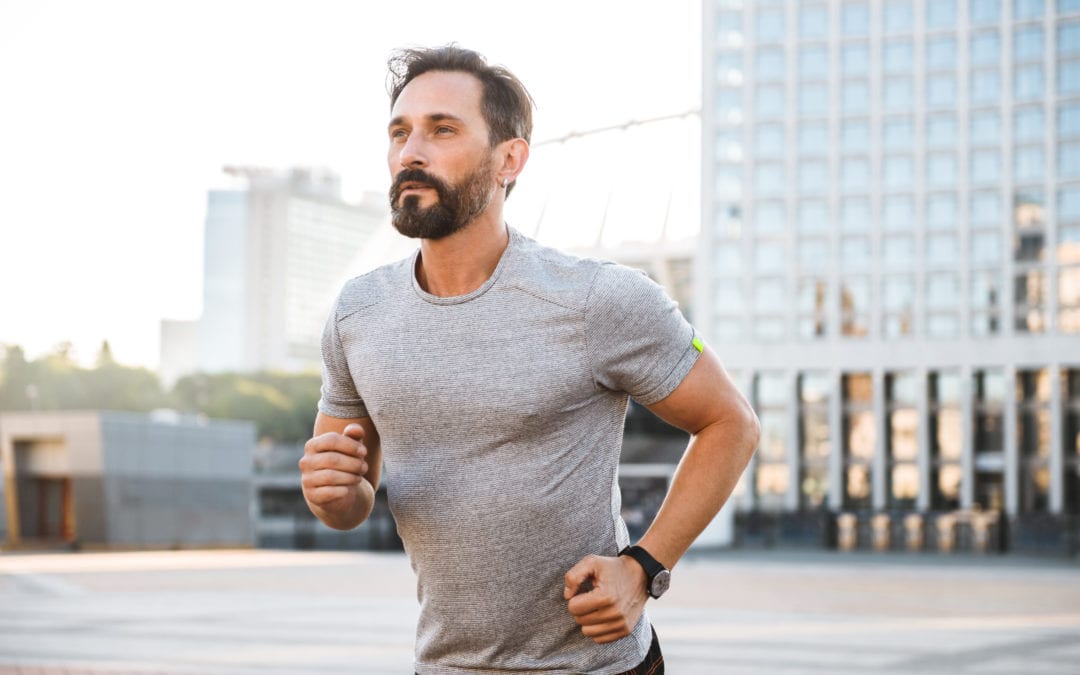 Man running outdoors